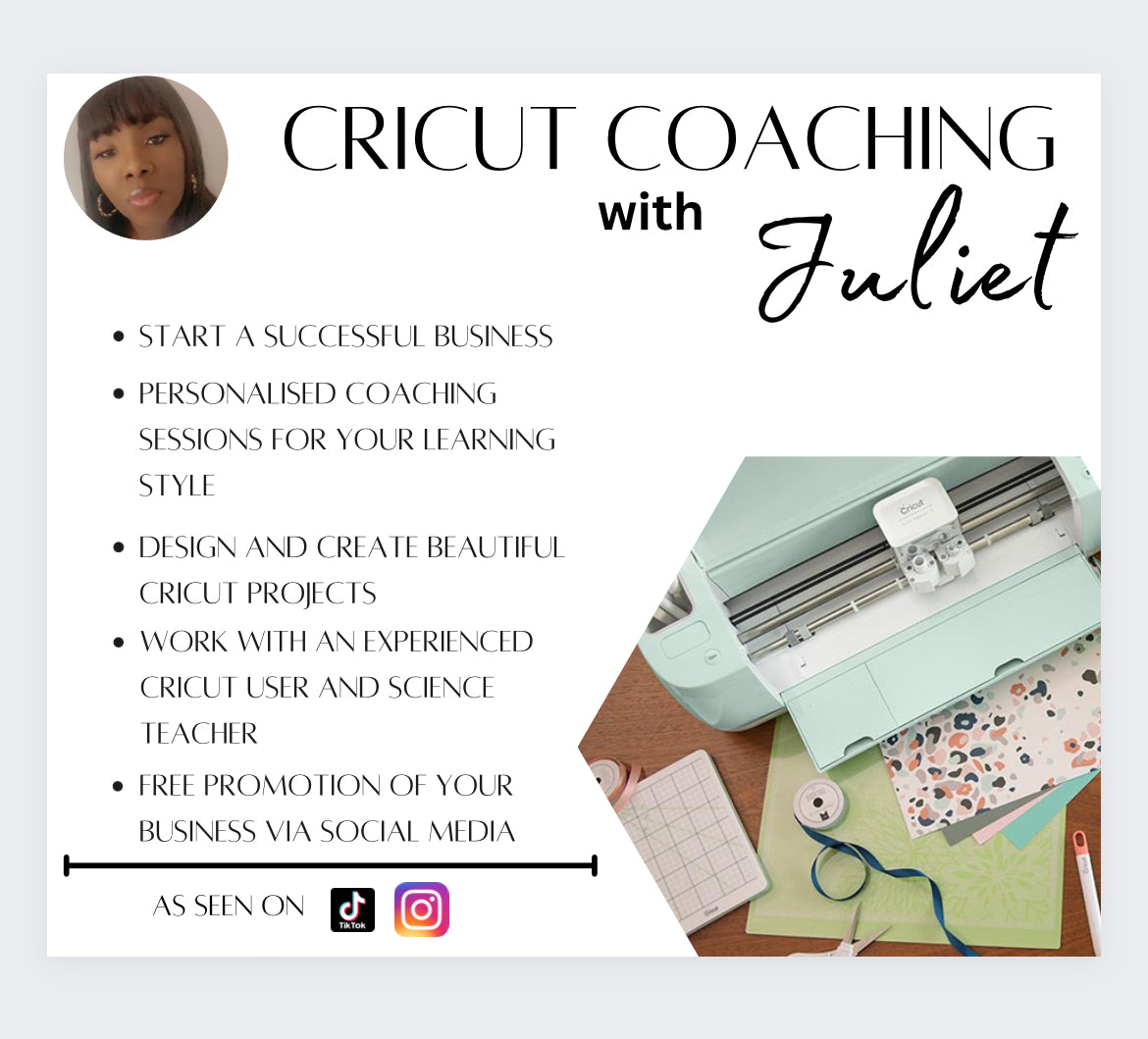 1 on 1 Online Coaching-Cricut, Business and Content Creation (1 hour)