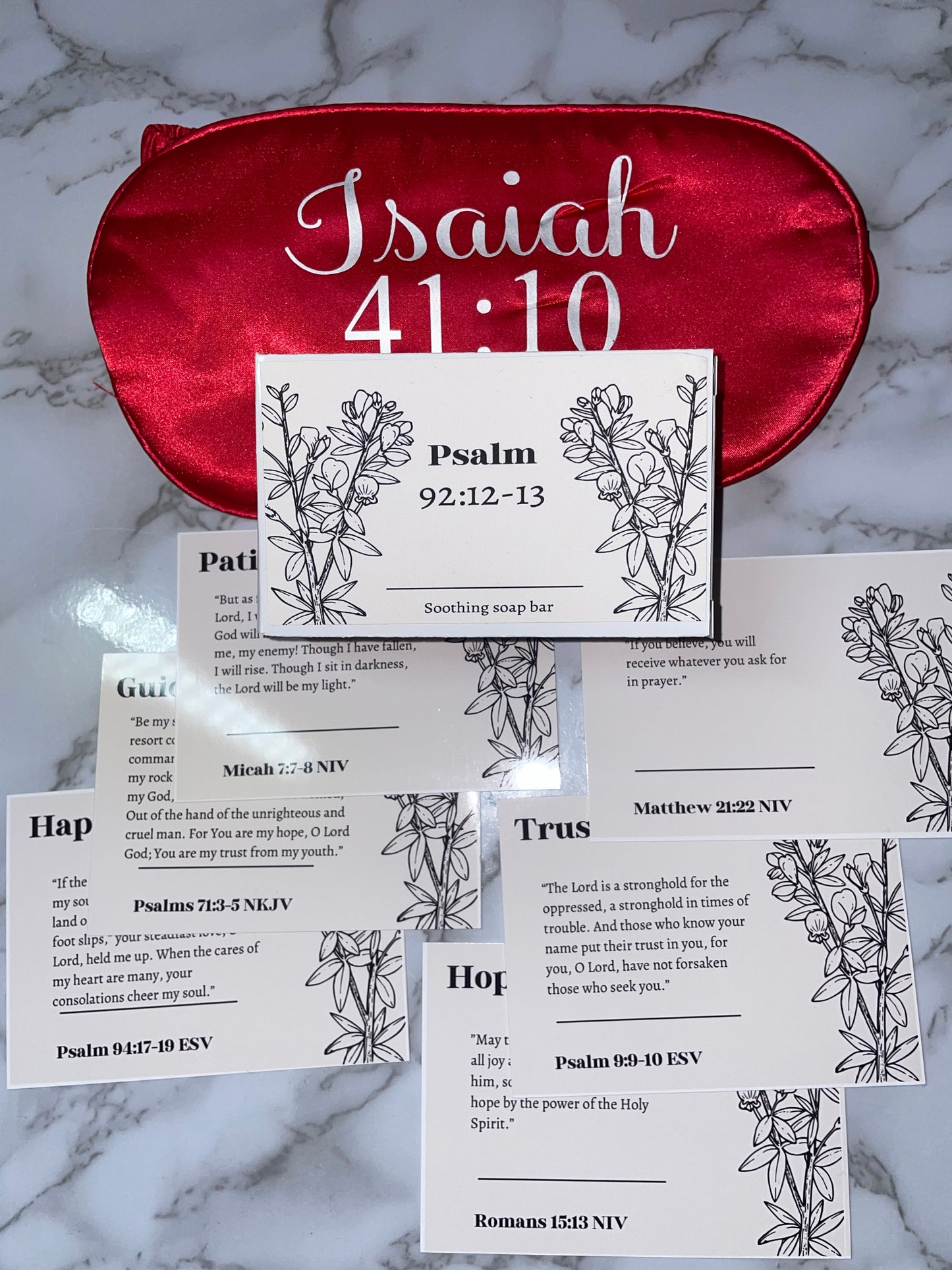 Christian Encouragement Gift Box: Inspirational Scriptures, Personalised Sleep Mask, Spa Treats, and More