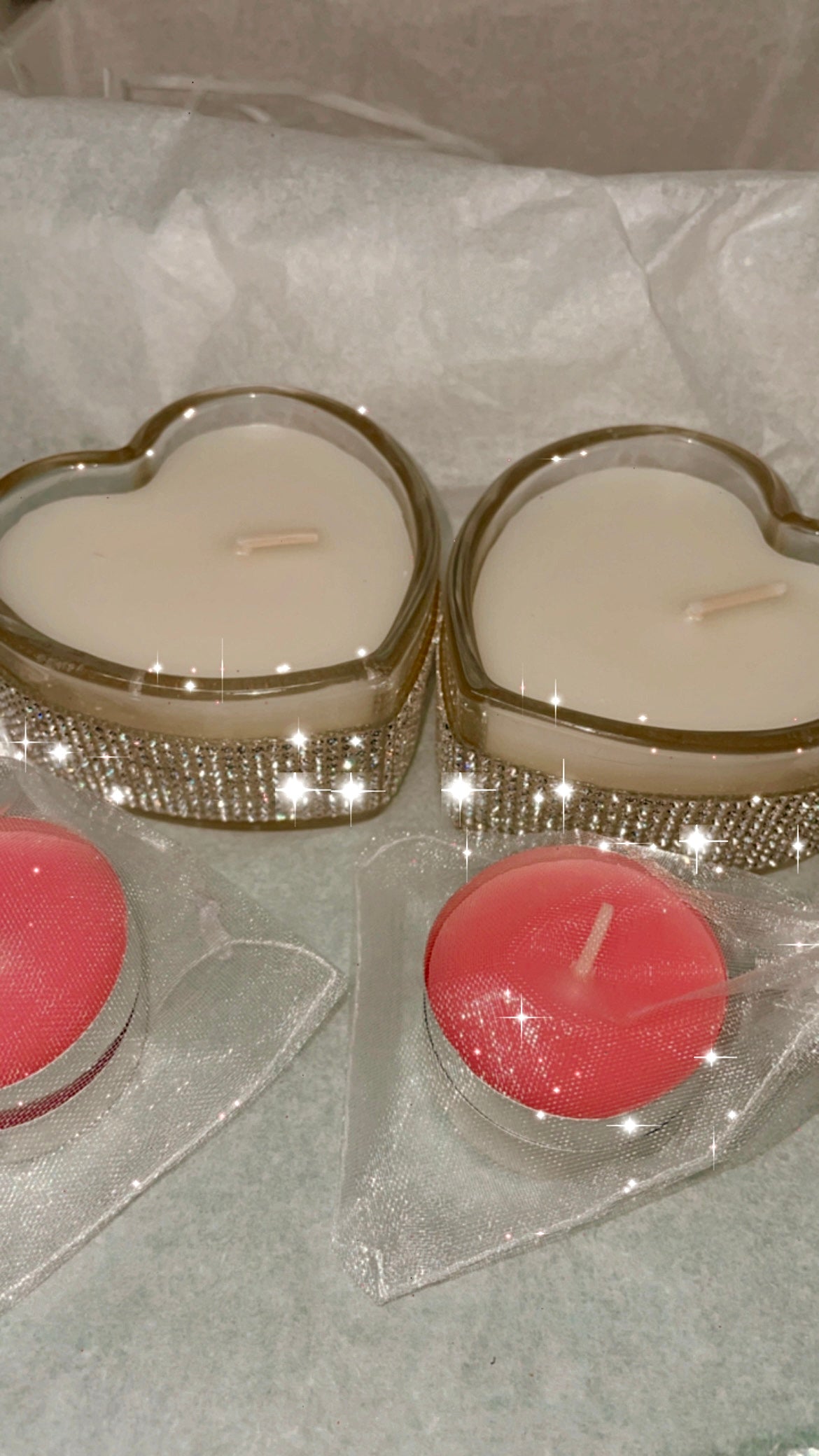Bling candle gift set - vanilla scent