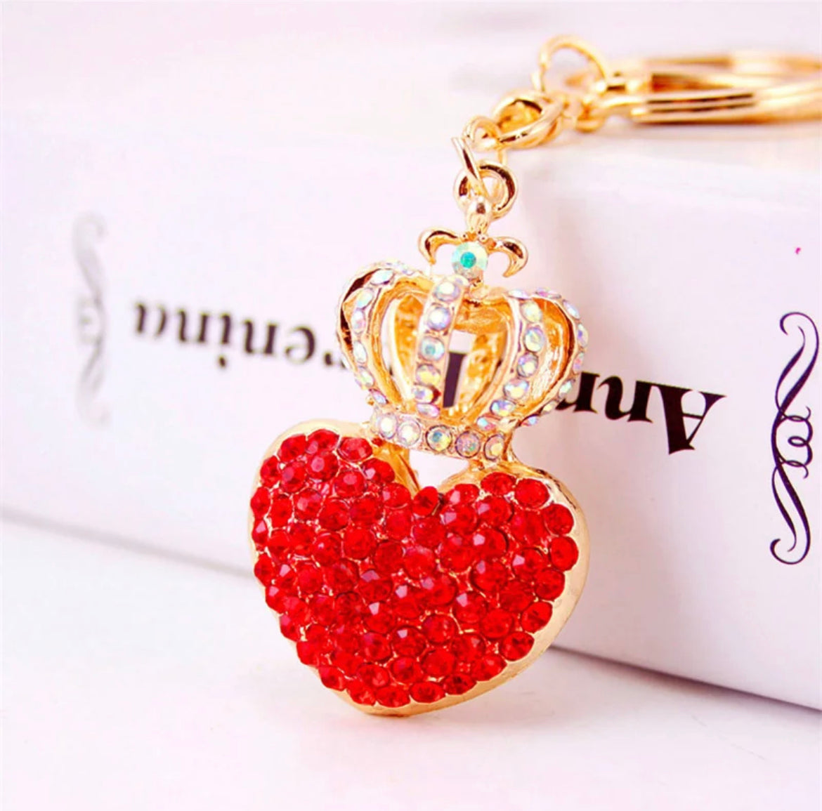 Heart Keyring Red