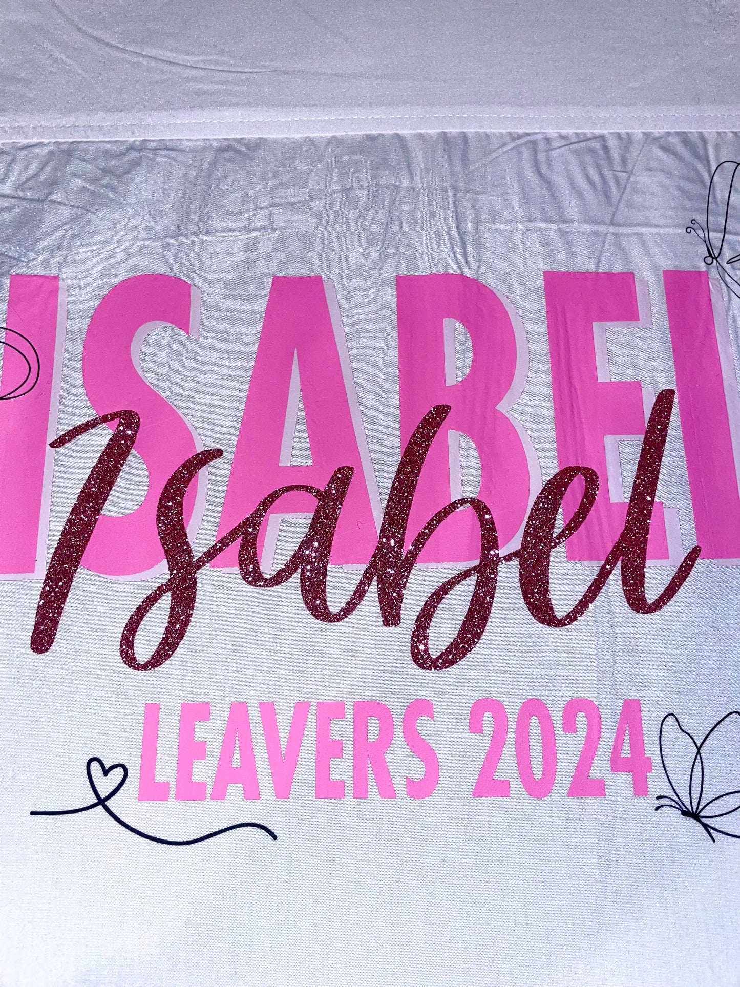 Personalised Secondary School Leavers Shirt (Glitter) Year 11