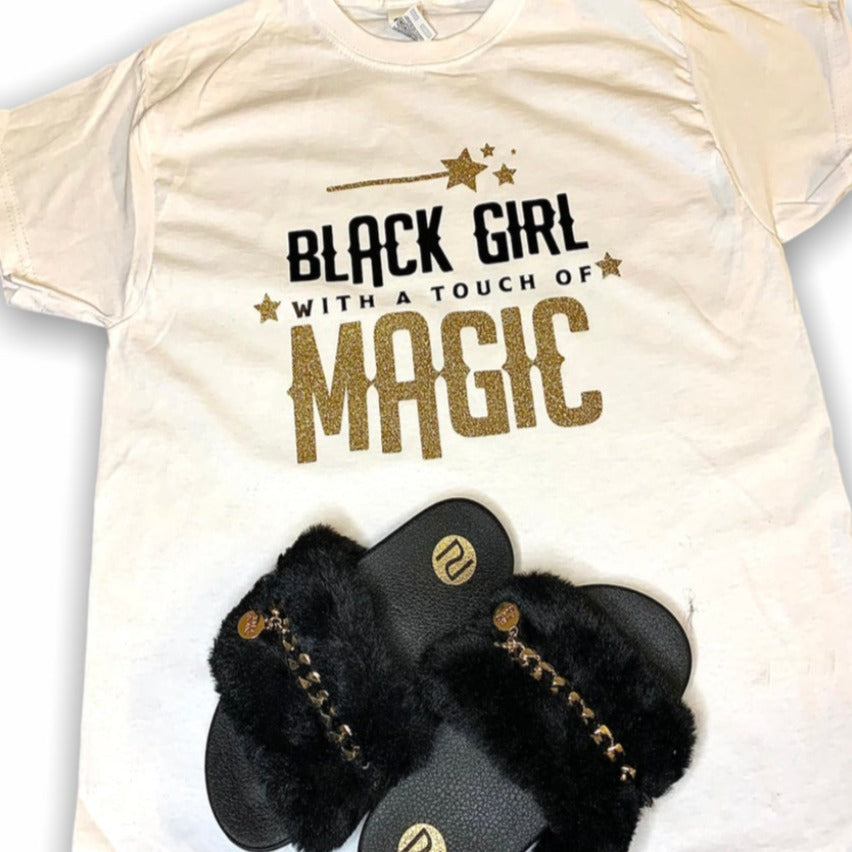 Touch of Magic Glitter Kids T-Shirt (customisable)