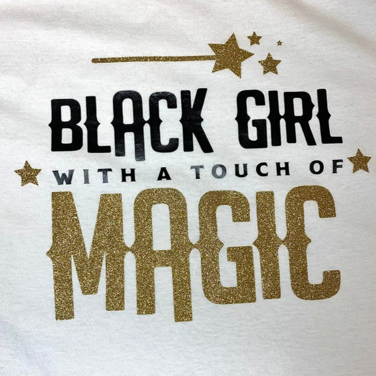 Touch of Magic Glitter Kids T-Shirt (customisable)